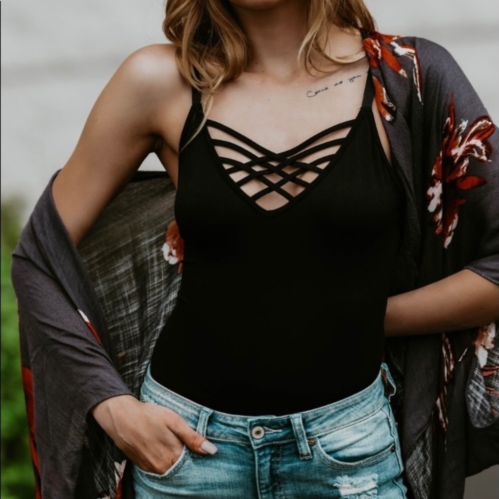 NWOT Tank Top Solid Black Sporty